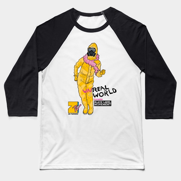 Unreal World Baseball T-Shirt by Zombified Media